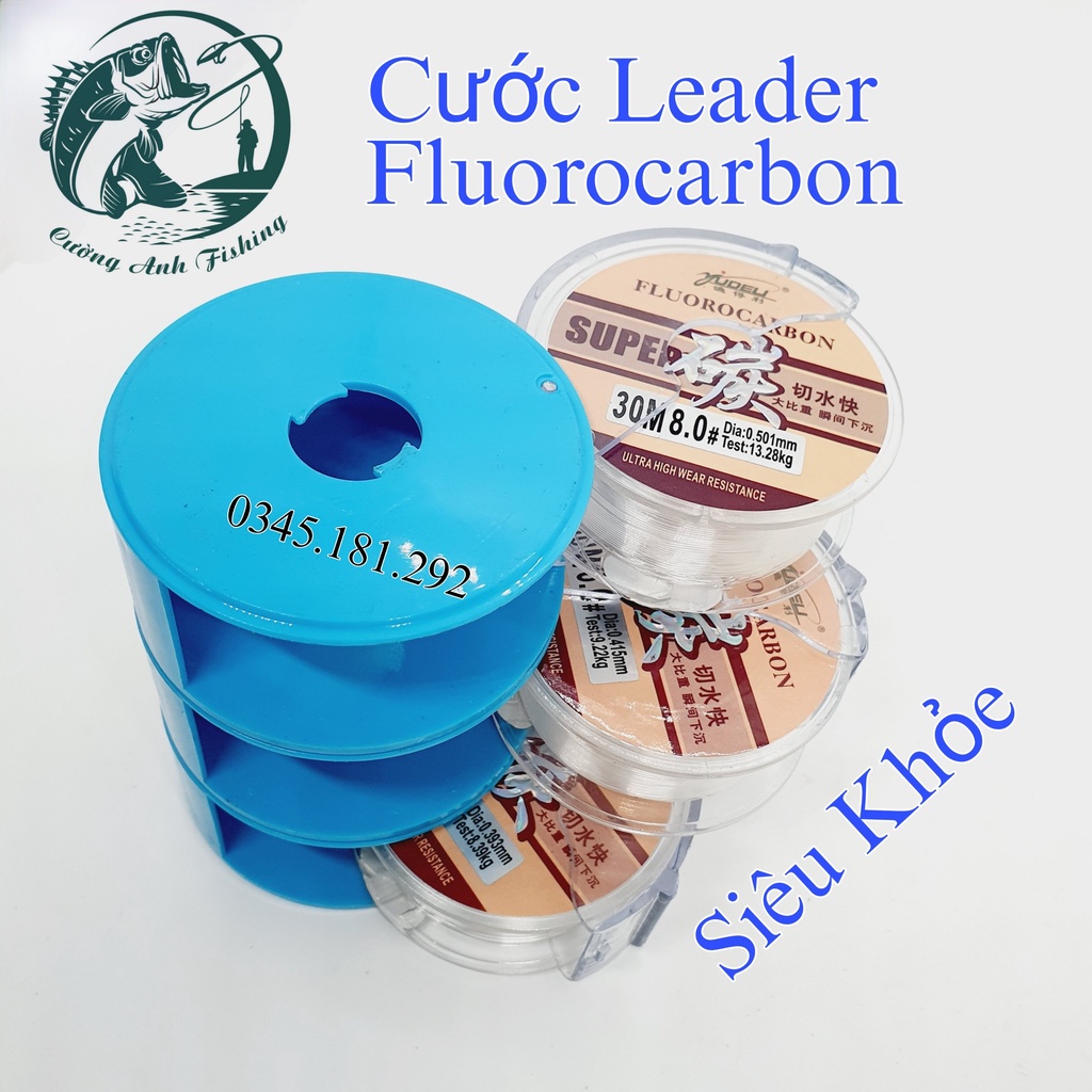 {BÁN LẺ} 10 mét Leader Daiwa Fluoro Carbon 100% /Laeder / dây câu cá / trục thẻo tàn hình