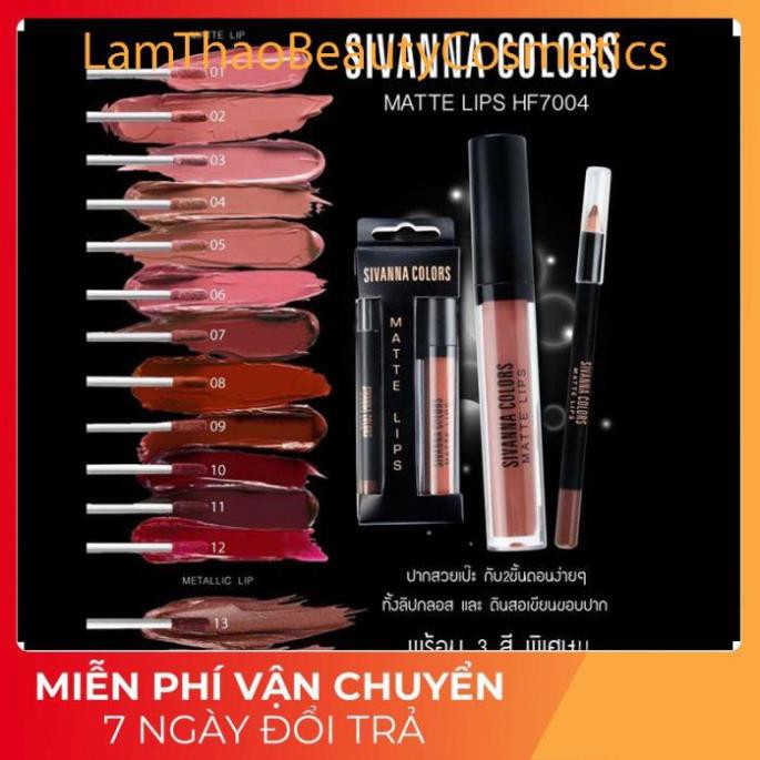 [FreeShip] Son kem lì Sivanna Colors Matte Lips