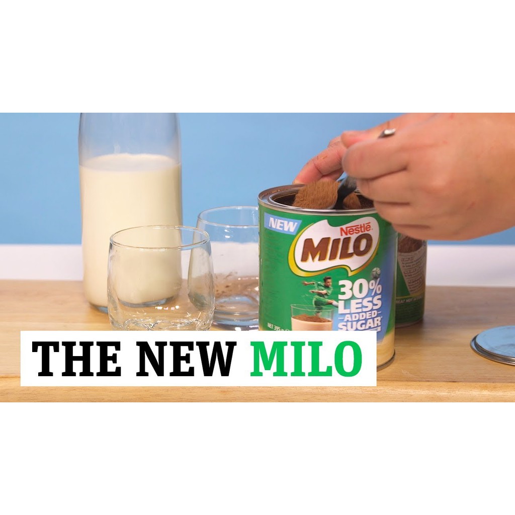 Sữa Nestle Milo 30% Less Added Sugar 395g - lượng đường giảm 30% của Úc