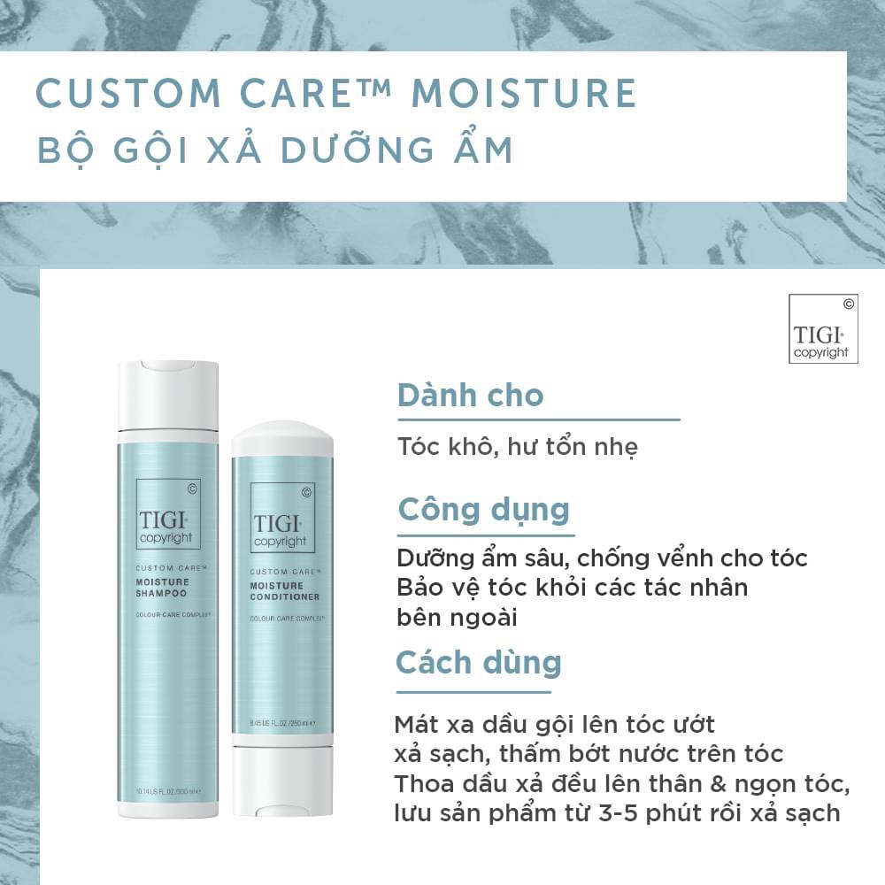 Dầu xả dưỡng ẩm TIGI COPYRIGHT MOISTURE 250ml chính hãng