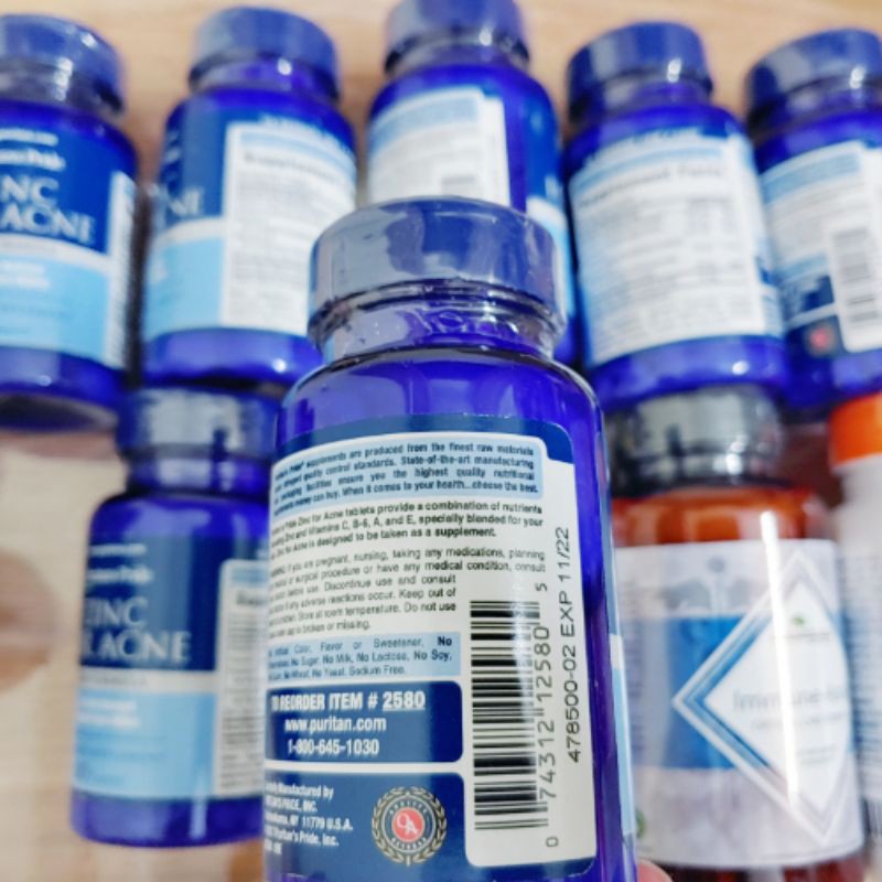 [Mã SR14MAY5 giảm 20K đơn 50K] Viên bổ sung kẽm trị mụn Zinc For Acne 100 viên | BigBuy360 - bigbuy360.vn