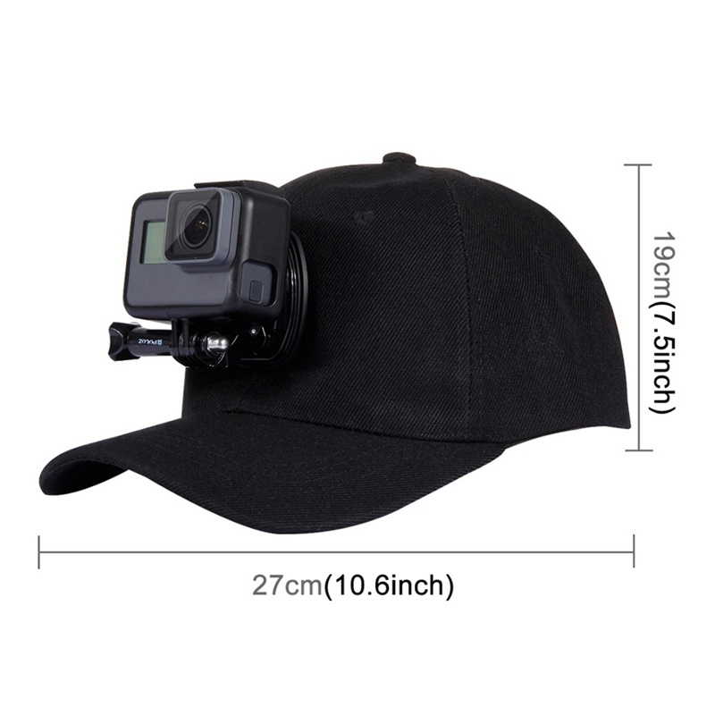 Mũ lưỡi trai kèm giá đỡ cho GoPro HERO5 HERO4 Session HERO