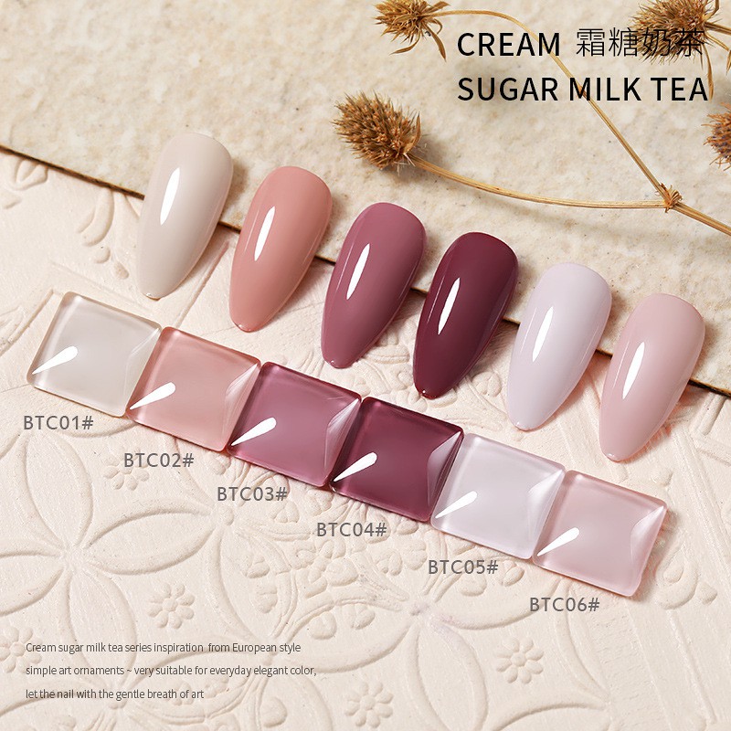 Sơn gel AS Sơn móng tay gel dùng máy hơ gel sơn nail tone nude tím vỏ đỗ hồng vỏ đỗ VUA SƠN AS mã BTC 15ml