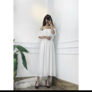 Đầm maxi trễ vai