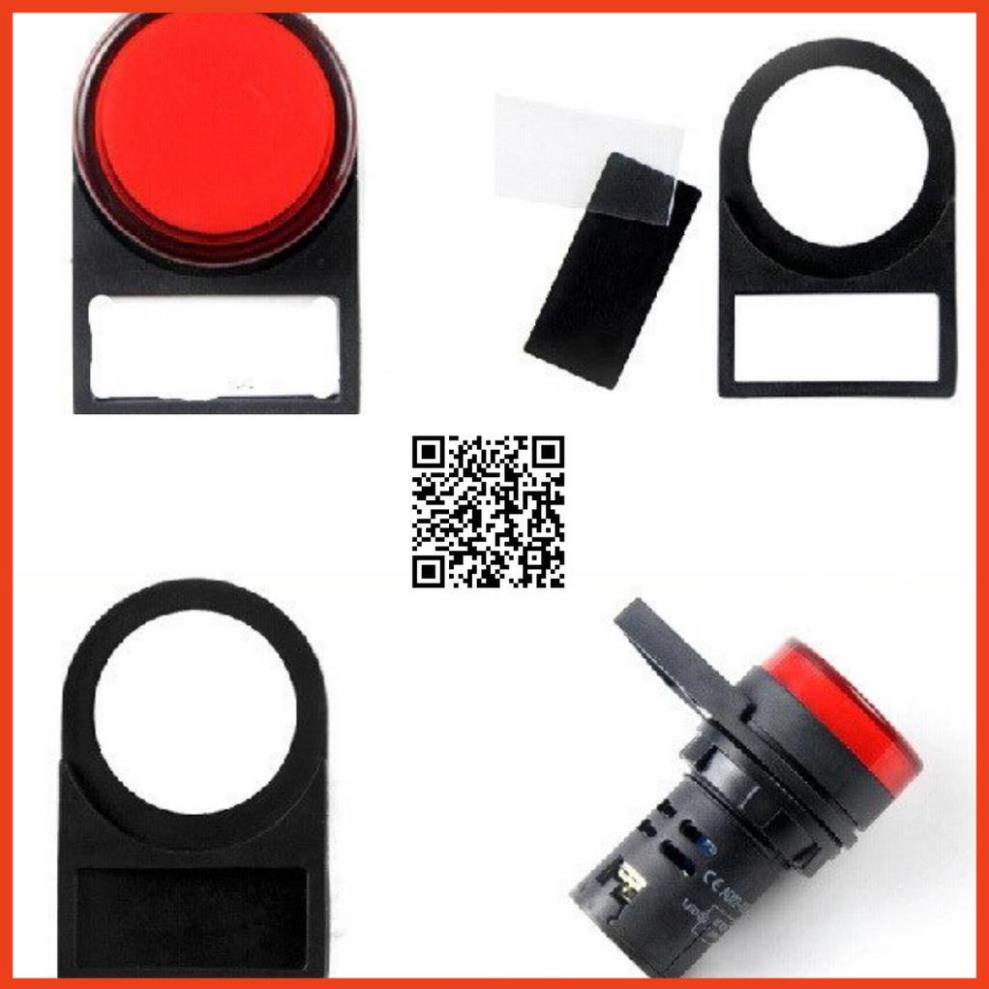 Tem nhãn mica phi 22mm và 25mm ghi tên, kí hiệu thiết bị điện trên tủ điện giúp nhận diện dễ dàng hơn