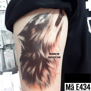 Hình Xăm Dán Chó Sói - E434