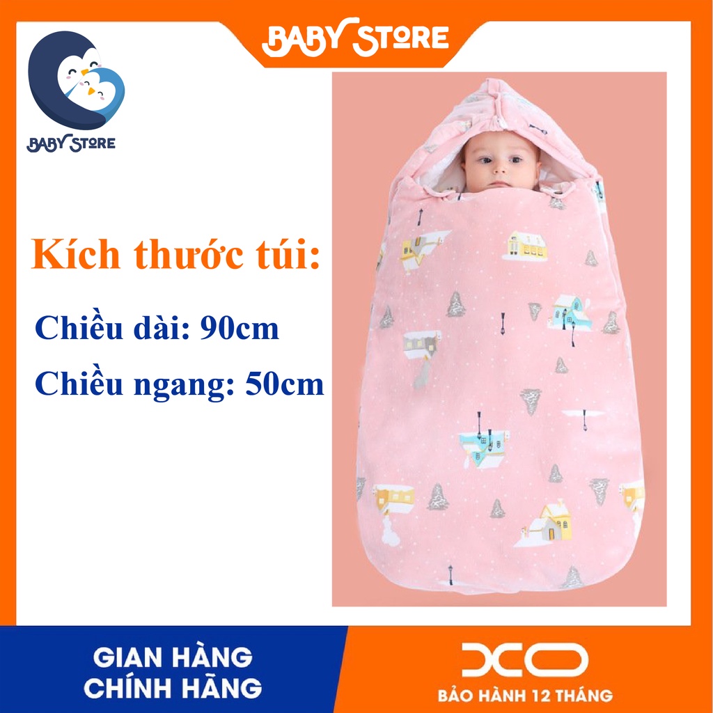 Túi Ngủ Chống Giật Mình Cho Em Bé, Túi Bông Dày Dặn Ủ Ấm Cho Bé, Giúp Bé Ngủ Ngon, Chống Giật Mình, Giữ Ấm Cơ Thể