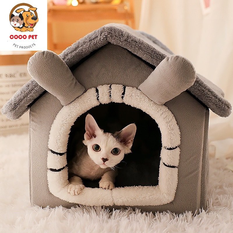 Nhà Nệm/Chuồng Nệm Cao Cấp Cho Chó Mèo Thú Cưng, Có Thể Gấp Gọn Tháo Rời Giặt Rũ Vệ Sinh Dễ Dàng
