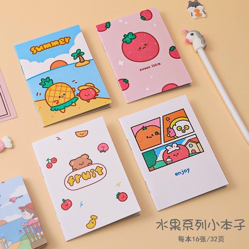 Sổ tay mini mẫu mới dày dặn có kẻ ngang màu đẹp