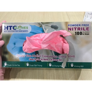 Găng tay cao su Nitrile y tế không bột