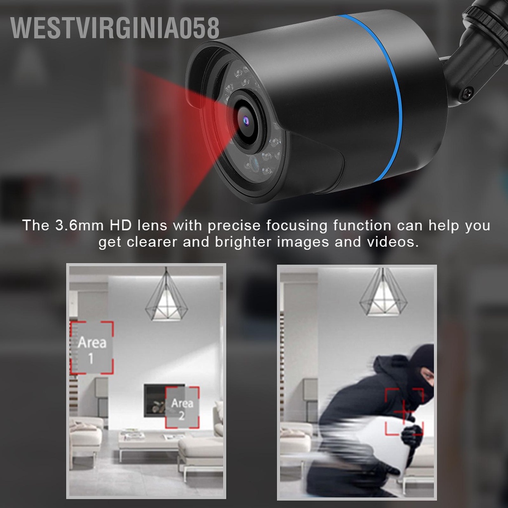 Westvirginia058 Camera AHD 1080P IP66 Chống thấm nước Ban đêm Màn hình an ninh hồng ngoại Bảng biểu để bảo vệ ngoài trời trong nhà