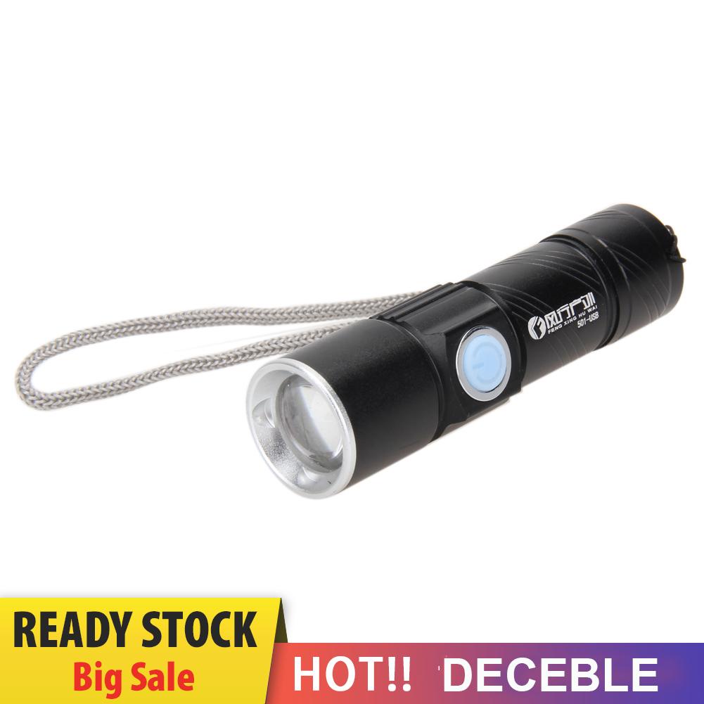 Đèn Pin Led Cree 800lm Chống Thấm Nước Có Thể Sạc Lại Bằng Cổng Usb