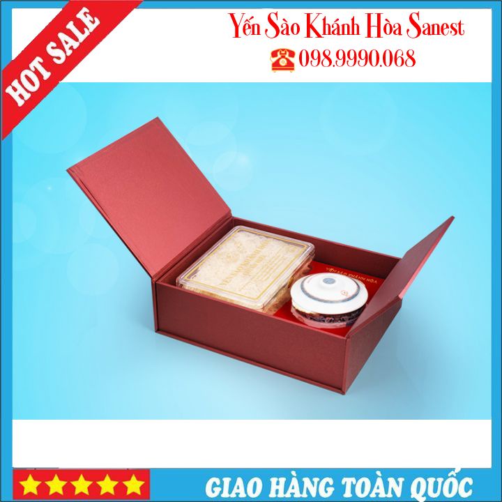 CAO CẤP   Yến Sào Đảo Thiên Nhiên Tinh Chế Mẫu Hộp Quà Tặng 100G - 014G