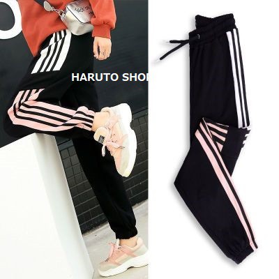 Quần unisex quần jogger nữ nam quần nữ 3 sọc trắng đen | BigBuy360 - bigbuy360.vn