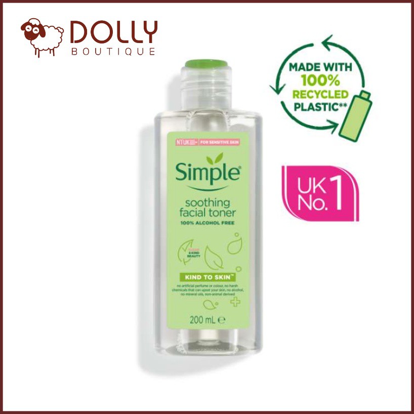 NƯỚC HOA HỒNG SIMPLE SENSITIVE SKIN EXPERTS SOOTHING FACIAL TONER 200ml