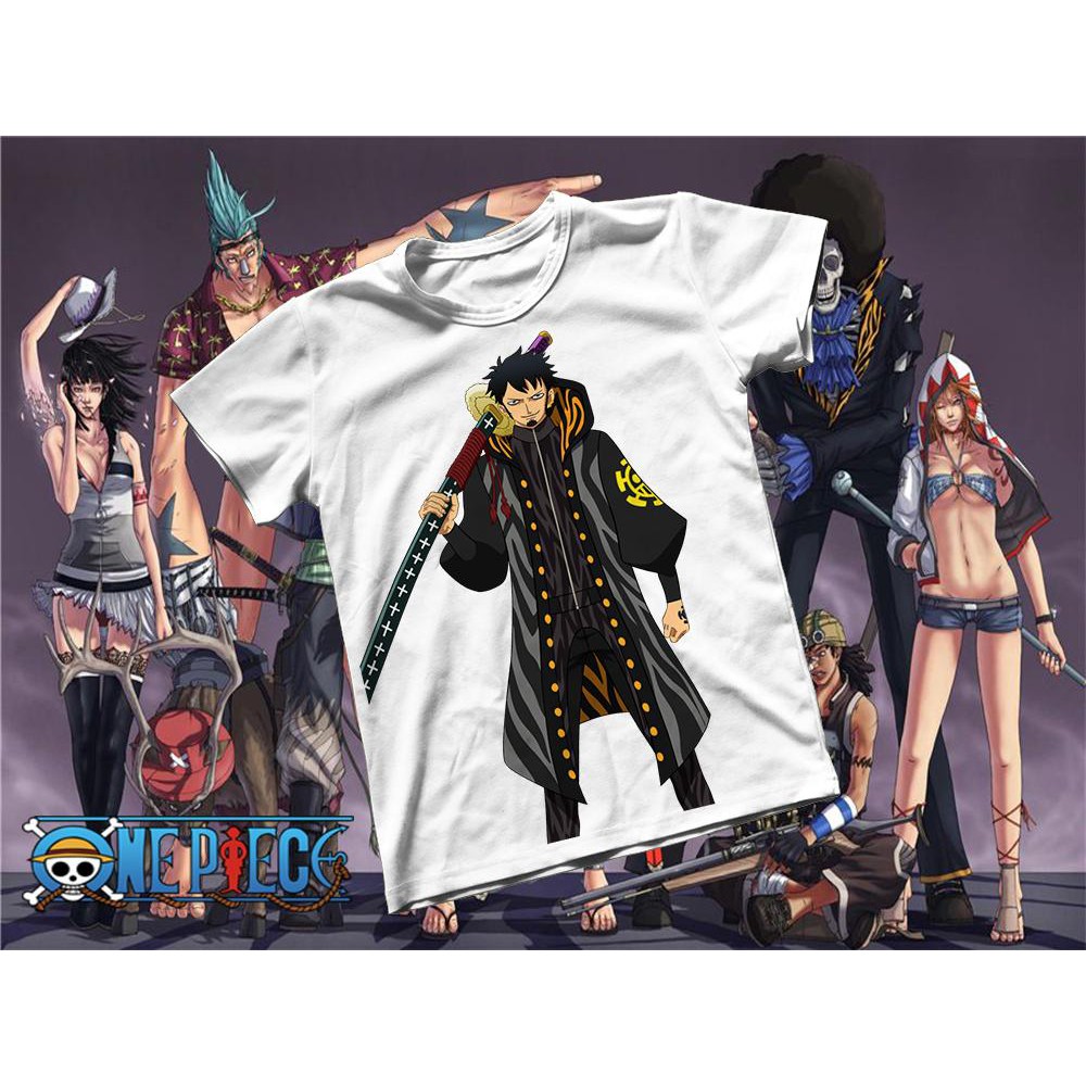 Áo thun Cotton Unisex - Anime - One Piece - Bác sĩ tử thần Law