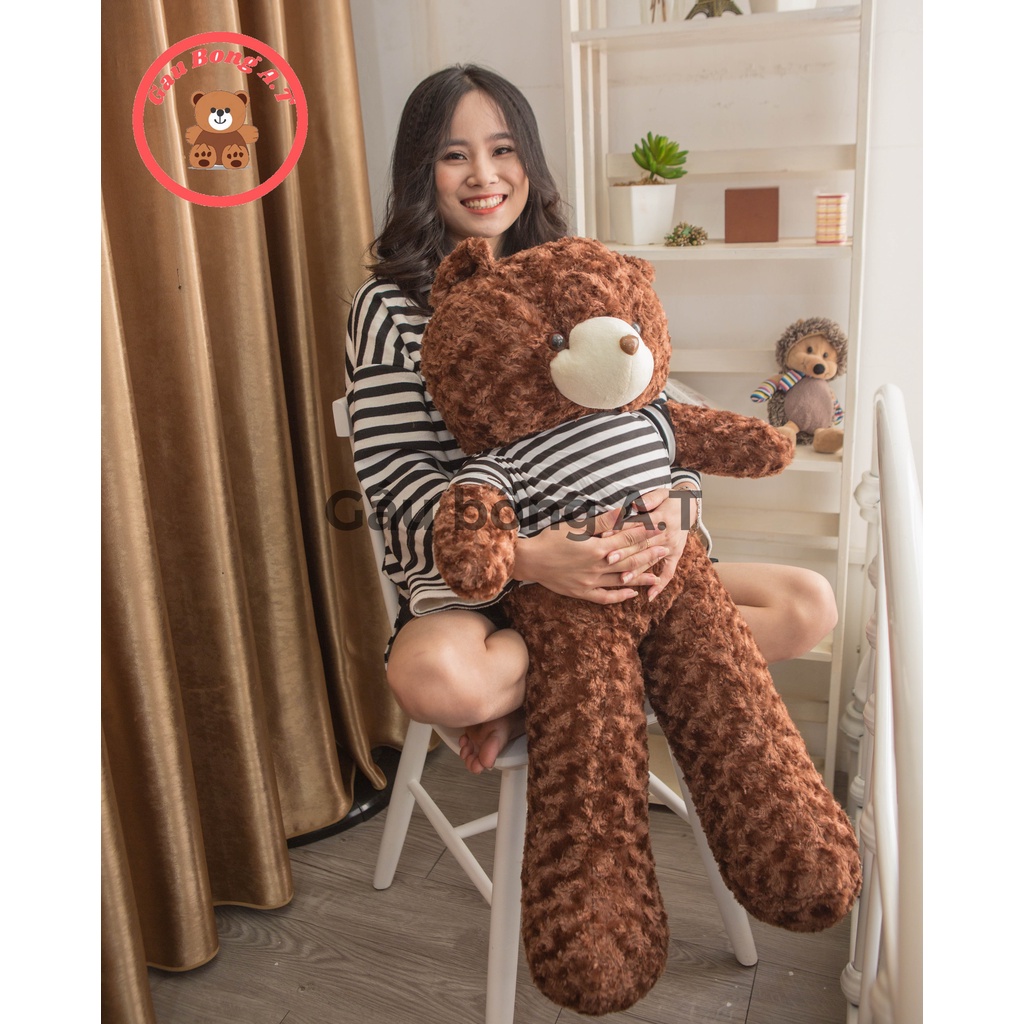 [HOT] Gấu Bông Teddy - Thú nhồi Bông Teddy Siêu To Màu Nâu Đậm _ size 90cm-1m8 _ Gấu Bông A.T _AT001