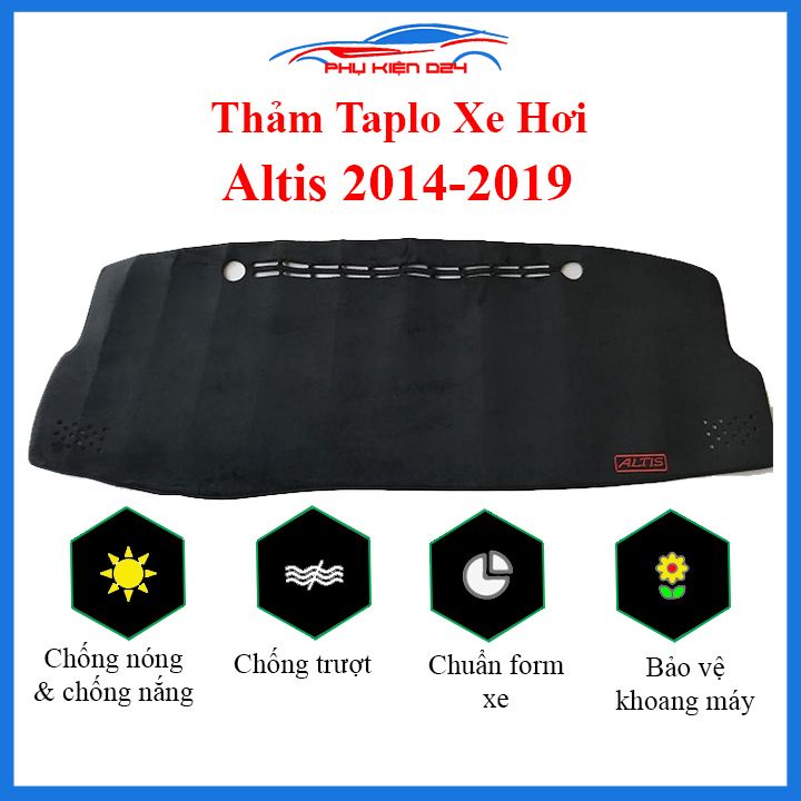 Thảm taplo Altis 2014-2015-2016-2017-2018-2019-2020-2021chống nắng nóng làm mát xe mở rộng tầm nhìn