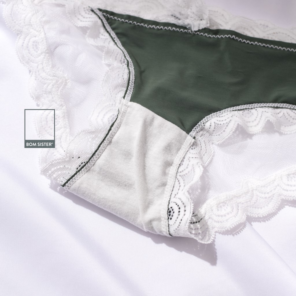 [Mã FARSBR99A giảm 10% đơn 99K] Quần lót thun lạnh phối lưới viền ren đính nơ BOM SISTER Q4525 | BigBuy360 - bigbuy360.vn