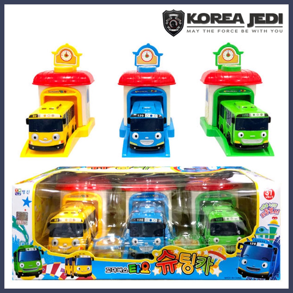 Little Bus Tayo - Shooting Car Station Tayo Friends Vehicle Car (Tayo, Rani, Rogi) Toy