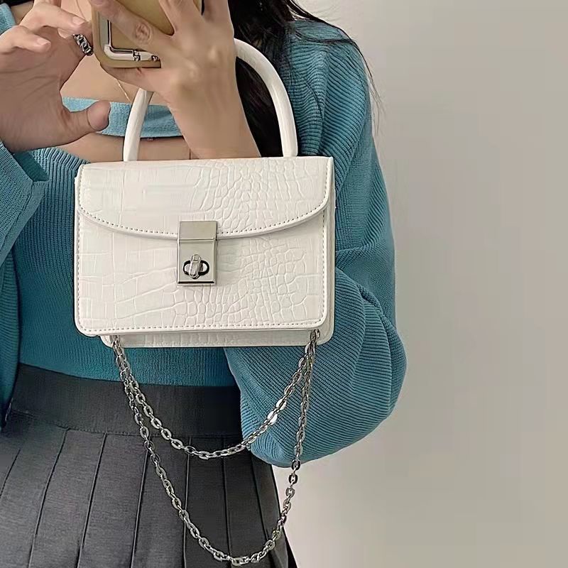 Túi xách Mini nữ Thời trang Hình Vuông vân da cá sấu da PU cao cấp Thời trang Túi đeo chéo