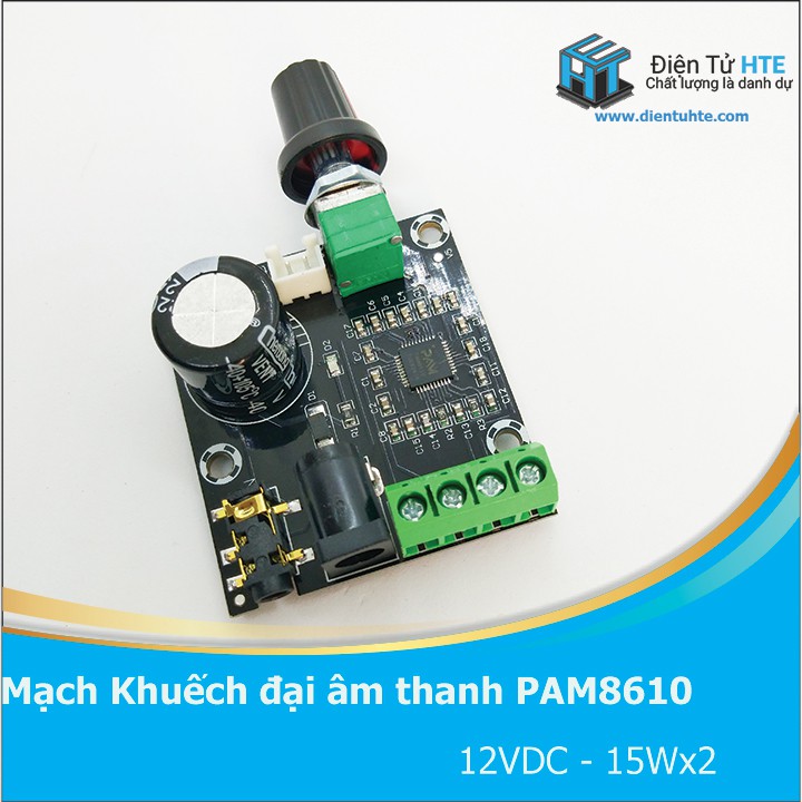 Mạch khuếch đại âm thanh PAM8610 15Wx2 [HTE Quy Nhơn CN2]