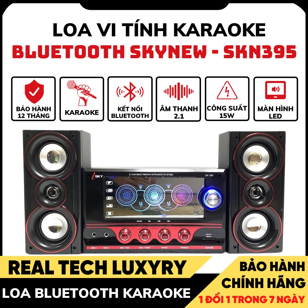Loa Bluetooth Vi Tính Hát Karaoke USB SKYNEW SKN395 - Dàn Âm Thanh Tại Nhà Âm Thanh Siêu Phẩm - Bảo Hành 12 Tháng