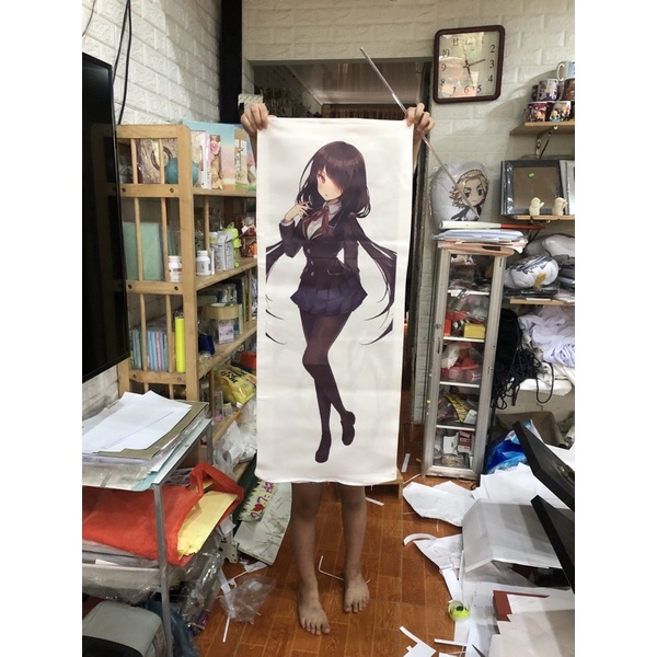 Vỏ gối ôm dài anime 1mx40cm in theo yêu cầu gửi mẫuHaikyuu kimetsu no yaiba, Bungou Stray DogsDaka
