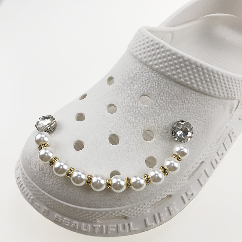 Phụ Kiện Trang Trí Dây Giày Đính Ngọc Trai Giả Thời Trang