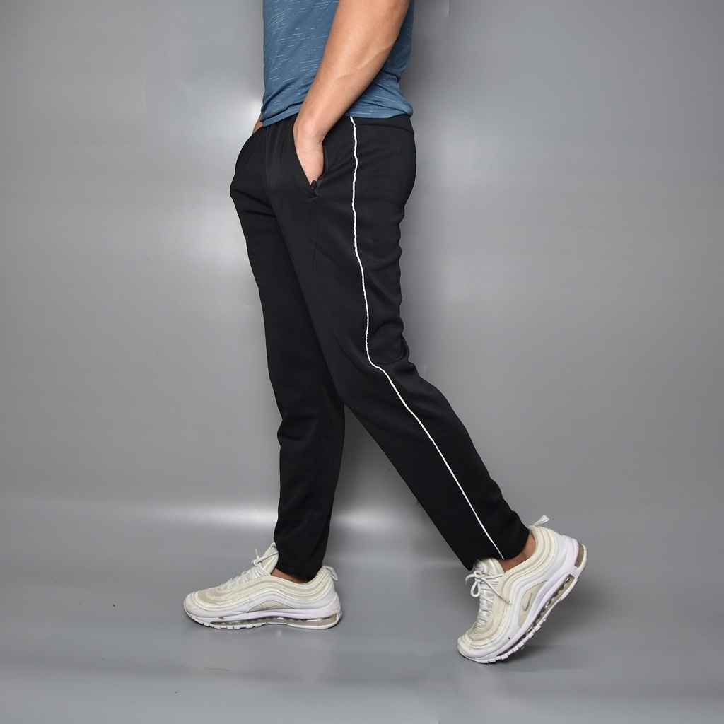 Quần jogger nam 1 sọc thun POLY mịn mát có big size đến hơn 80kg
