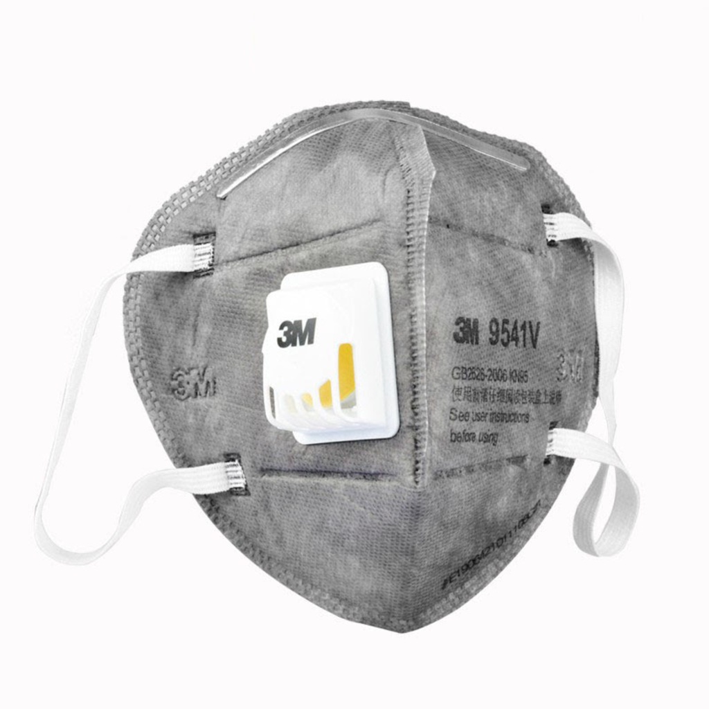 Khẩu trang than hoạt tính 3M 9541V có van lọc hơi hữu cơ, mùi, kháng khuẩn bụi mịn phòng dịch Khẩu trang 3M - THINKSAFE