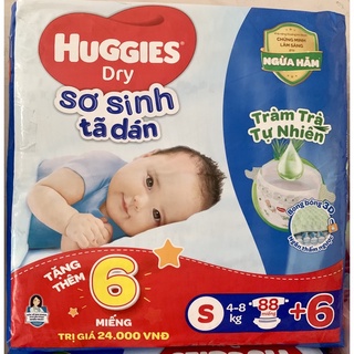 Tã dán sơ sinh huggies NB58+6/S54+6/S80+2