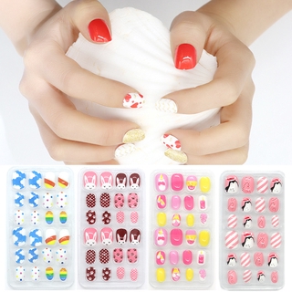 [Hàng mới về] Set 24 móng tay giả họa tiết xinh xắn cho bé gái