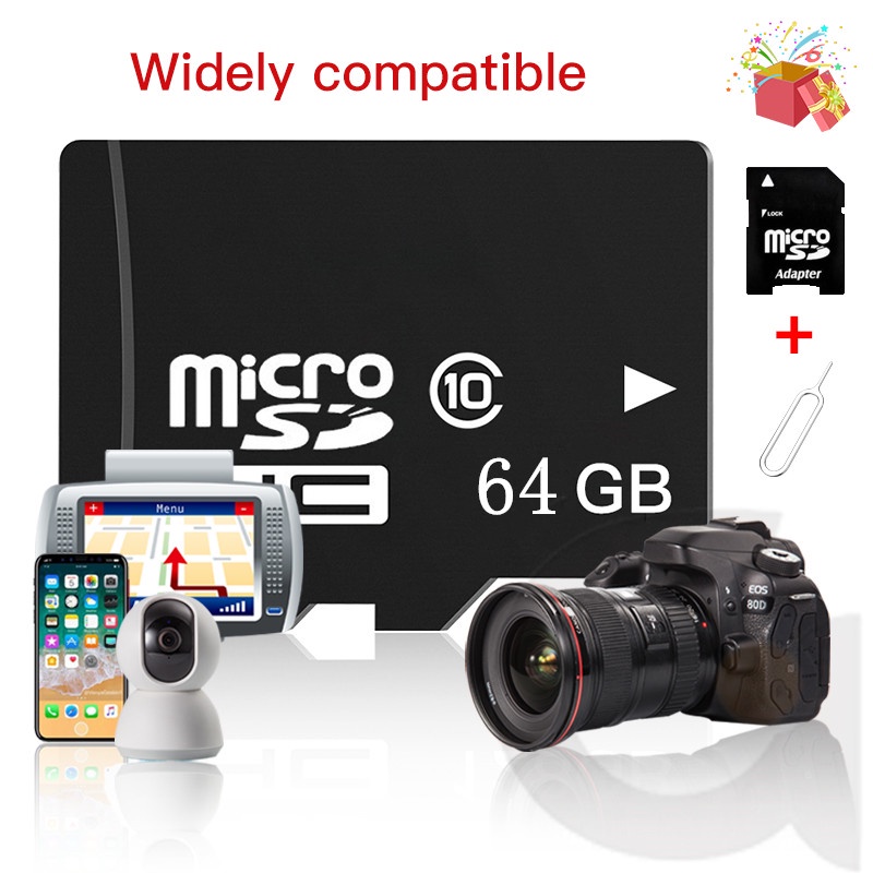 Micro Siêu Nhỏ Hiệu Micro SdhcTM Thẻ Nhớ UHS-I Class 10 SD TF Cho MáY ẢNh 98MB / s 1GB 2GB 4GB 8GB 16GB 32GB 64GB 128GB 256GB