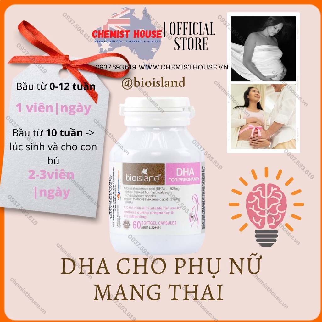Bio Island DHA - Viên uống bổ sung DHA cho bà bầu 60 viên