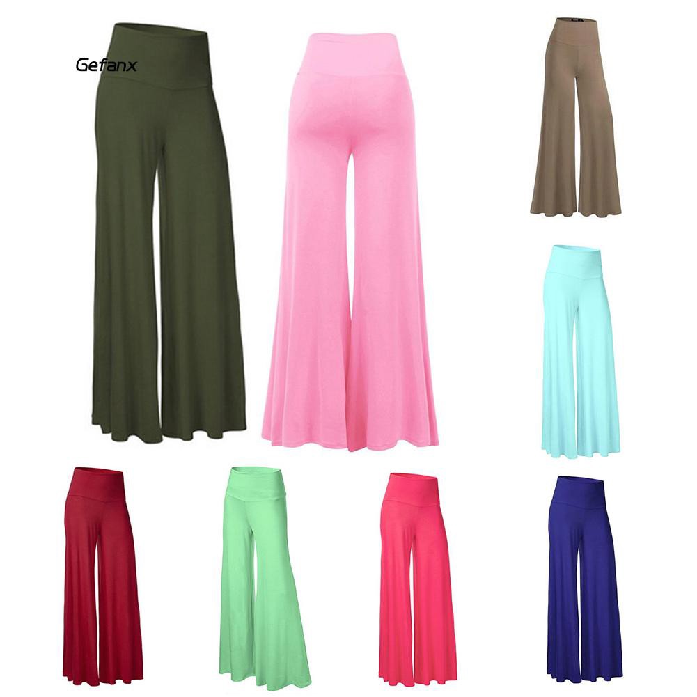 Quần Tập Yoga ống Rộng Vải Cotton Mềm Mau Trơn Thời Trang Cho Nữ Giảm Chỉ Con 131 000 đ