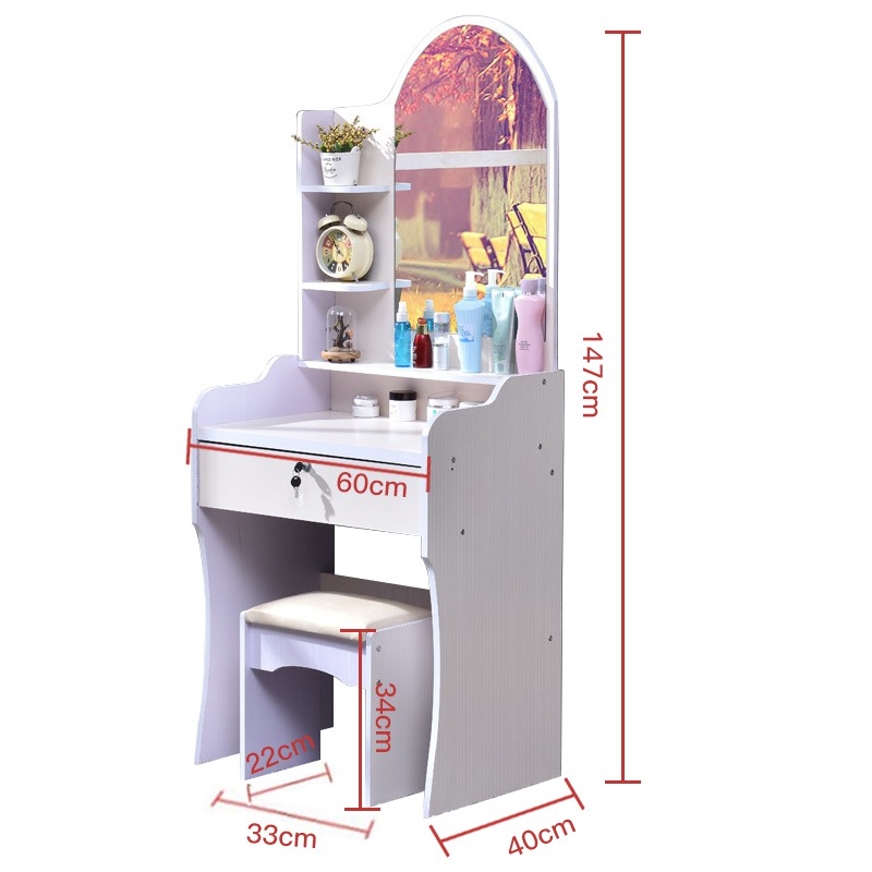 Bàn trang điểm đơn giản bàn trang điểm ngôi nhà nhỏ tủ lưu trữ đa năng hiện đại tủ trang điểm phòng ngủ - YB15P