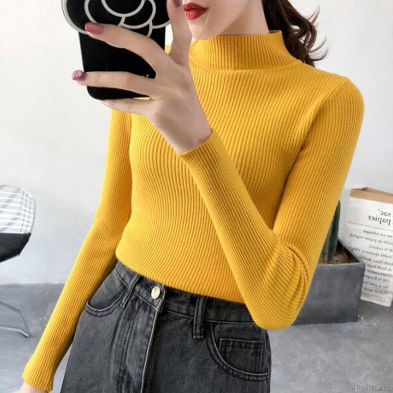 Áo len tay dài cổ cao thời trang nữ | BigBuy360 - bigbuy360.vn