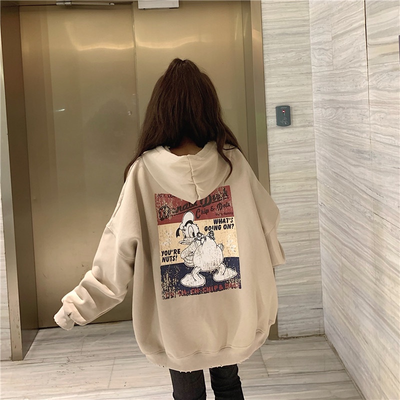 Áo hoodie nữ form rộng, áo nỉ hoodie nữ form rộng có mũ unisex thời trang ulzzang hàn quốc học sinh đi học | BigBuy360 - bigbuy360.vn