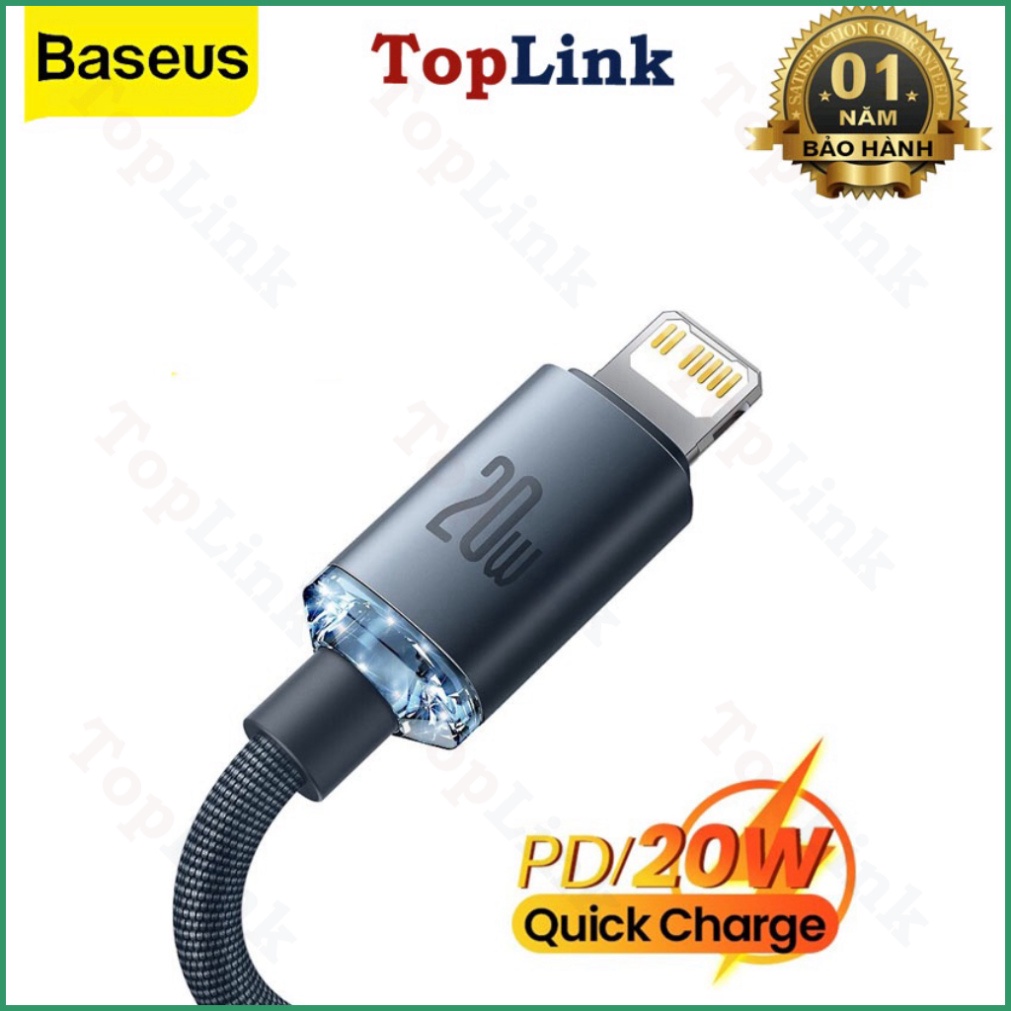 Cáp Sạc Nhanh Iphone 13 12 Pro X XS 8 Chính Hãng Baseus CAJY0002 Dây Sạc 20w Siêu Bền Truyền Dữ Liệu Tốc Độ Cao