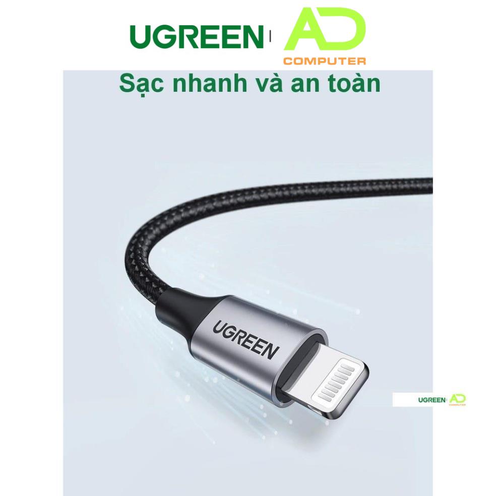 Cáp sạc nhanh dòng 2.4A cổng cho / chuẩn MFi dài 0.25-2m UGREEN US291