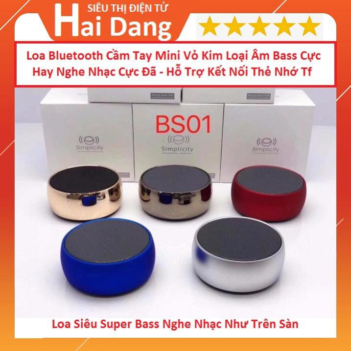 Loa Bluetooth, Loa Cầm Tay Mini Vỏ Kim Loại Âm Bass Cực Hay Nghe Nhạc Cực Đã Hỗ Trợ Kết Nối Thẻ Nhớ Tf Và Cổng 3.5