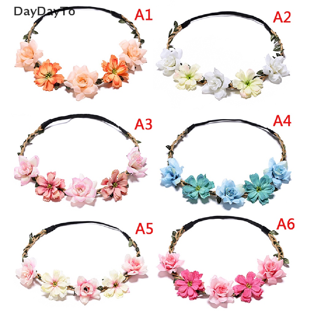 Vòng Hoa Đội Đầu Phụ Kiện Đám Cưới Bãi Biển Phụ Kiện Mới Cho Bé Gái