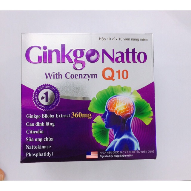 Viên bổ não Ginkgo natto with coenzym Q10