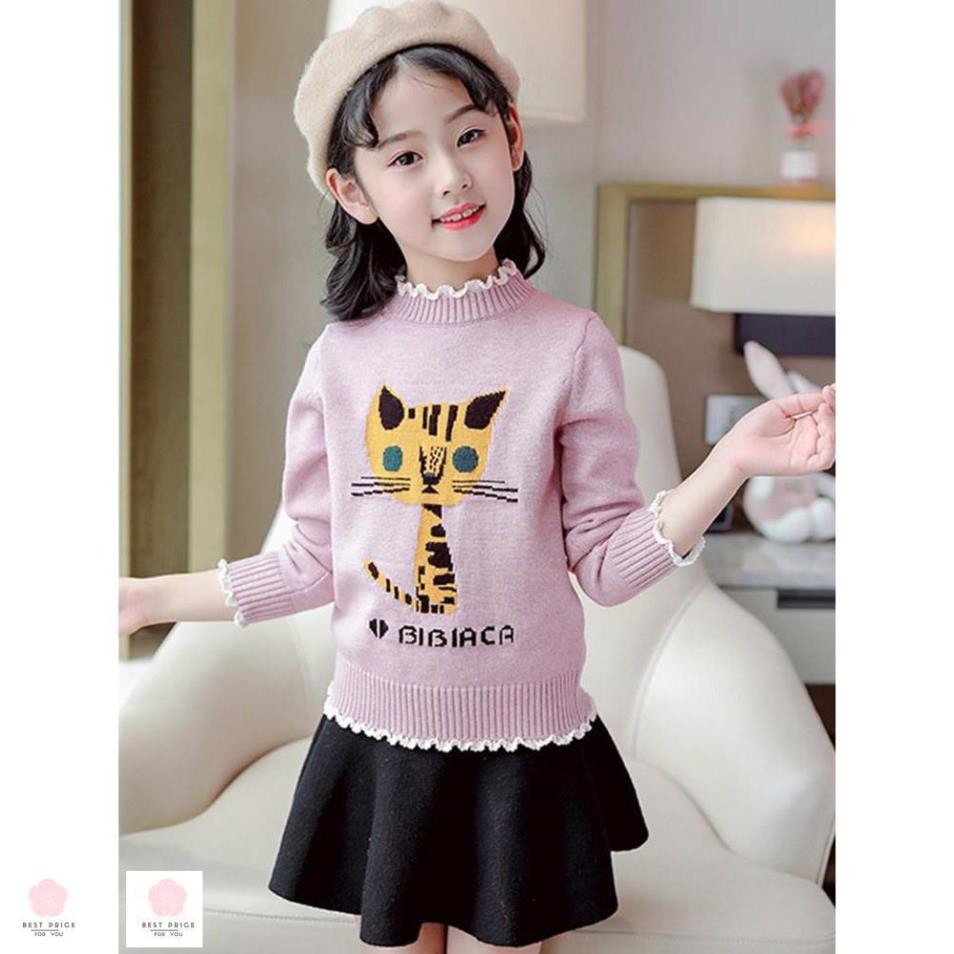 Áo len cho bé gái 3-10 tuổi☑️ áo len bé  7 8 9 10 11 12 tuổi; size đại 20kg 25kg 30kg 35kg 40kg