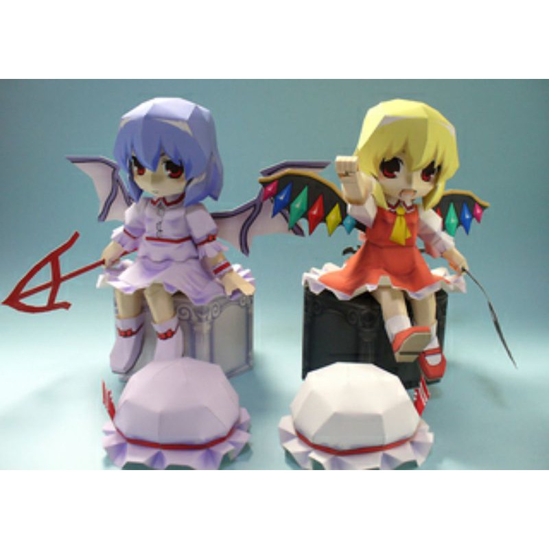 Mô hình giấy anime  Flandre Scarlet và Remilia Scarlet