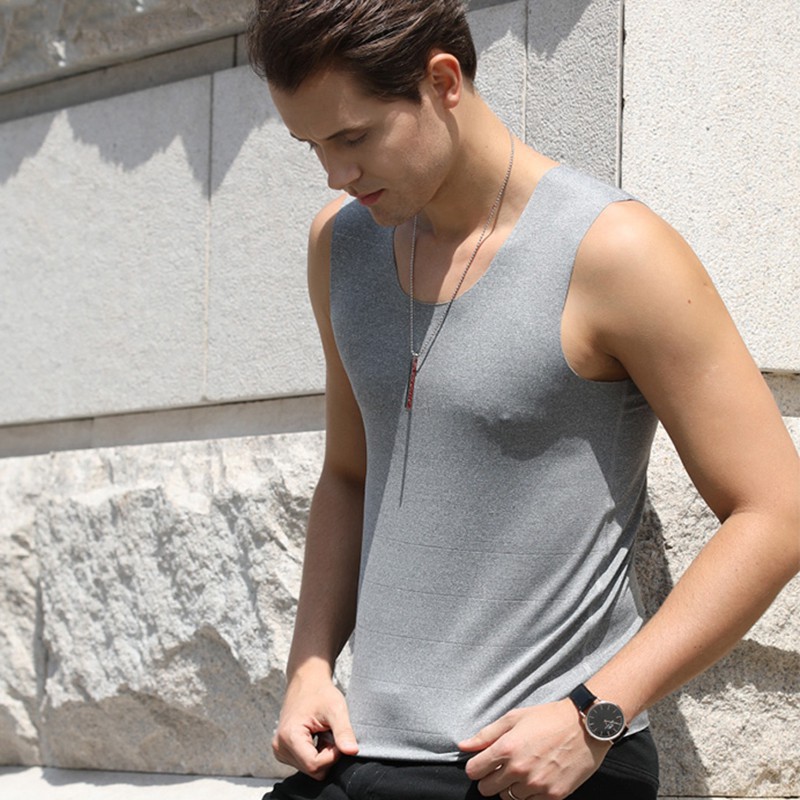 Áo Ba Lỗ Tank Top Mau Khô Không Đường May - trắng,4XL 2137 SHIPNHANH88