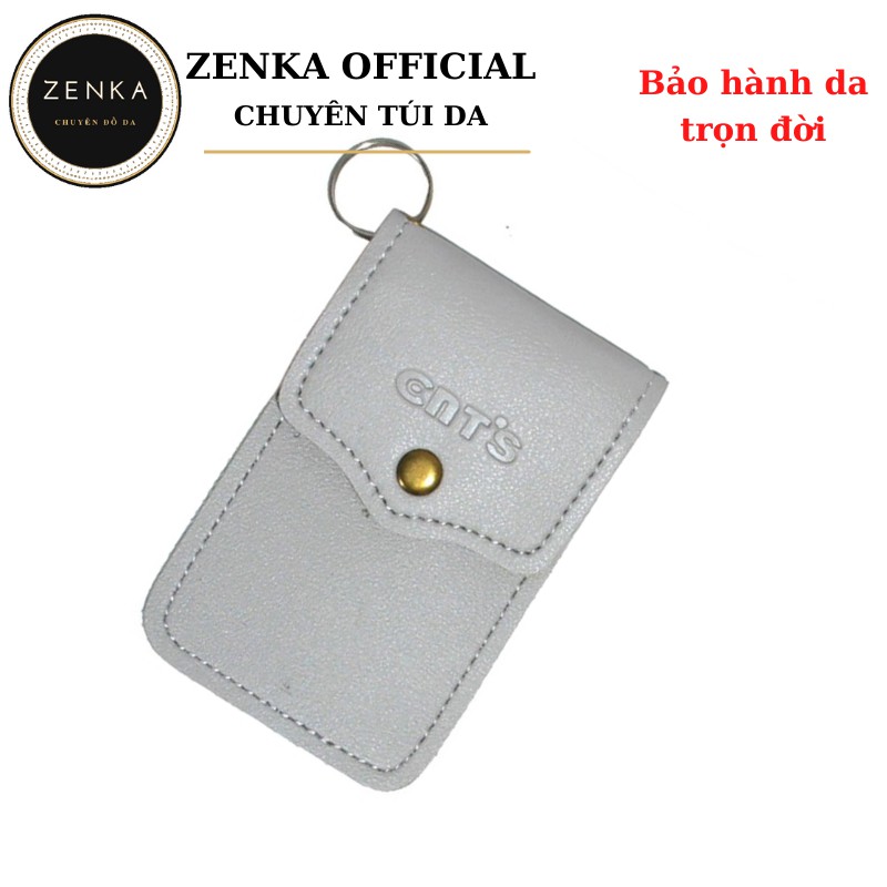 Ví mini đựng thẻ Zenka đựng card thẻ atm đựng tiền lẻ vé xe ví móc khóa bằng da cao cấp rất tiện dụng