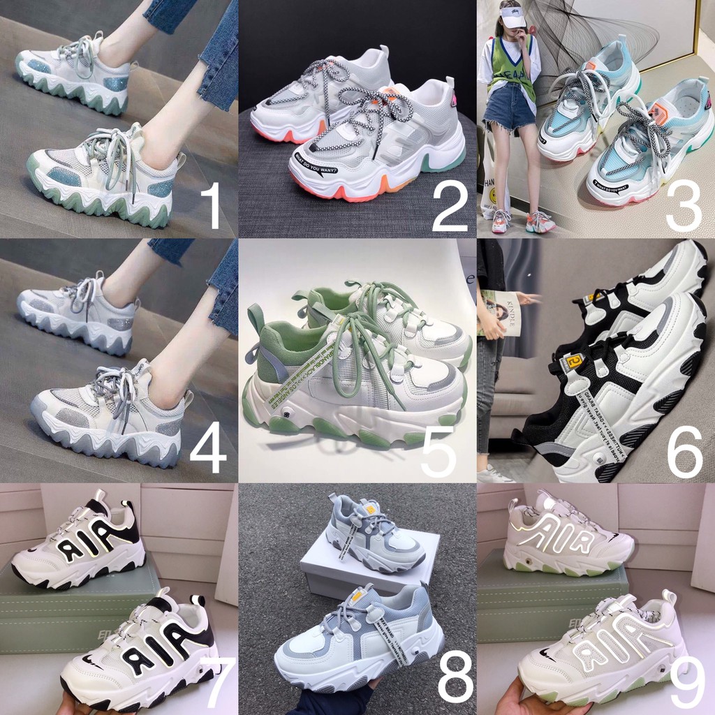 Giày thể thao phản quang 2 dây đan