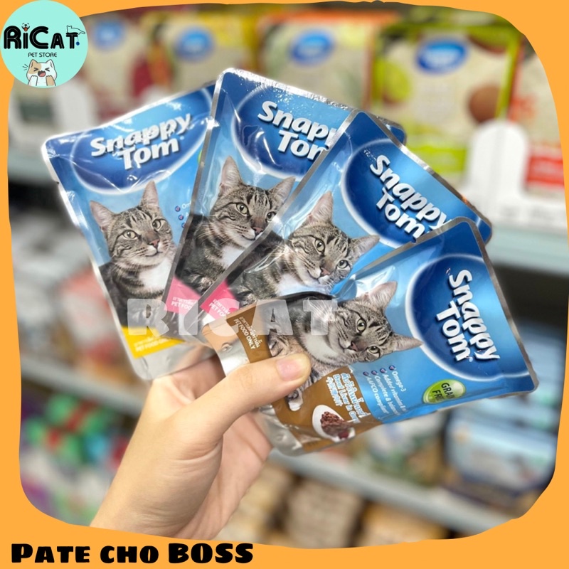 Pate SNAPPY TOM Real Fish Gói 85g - Cá Thật, Thịt Thật Cho Mèo